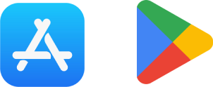 Available on the App Store and Google Play